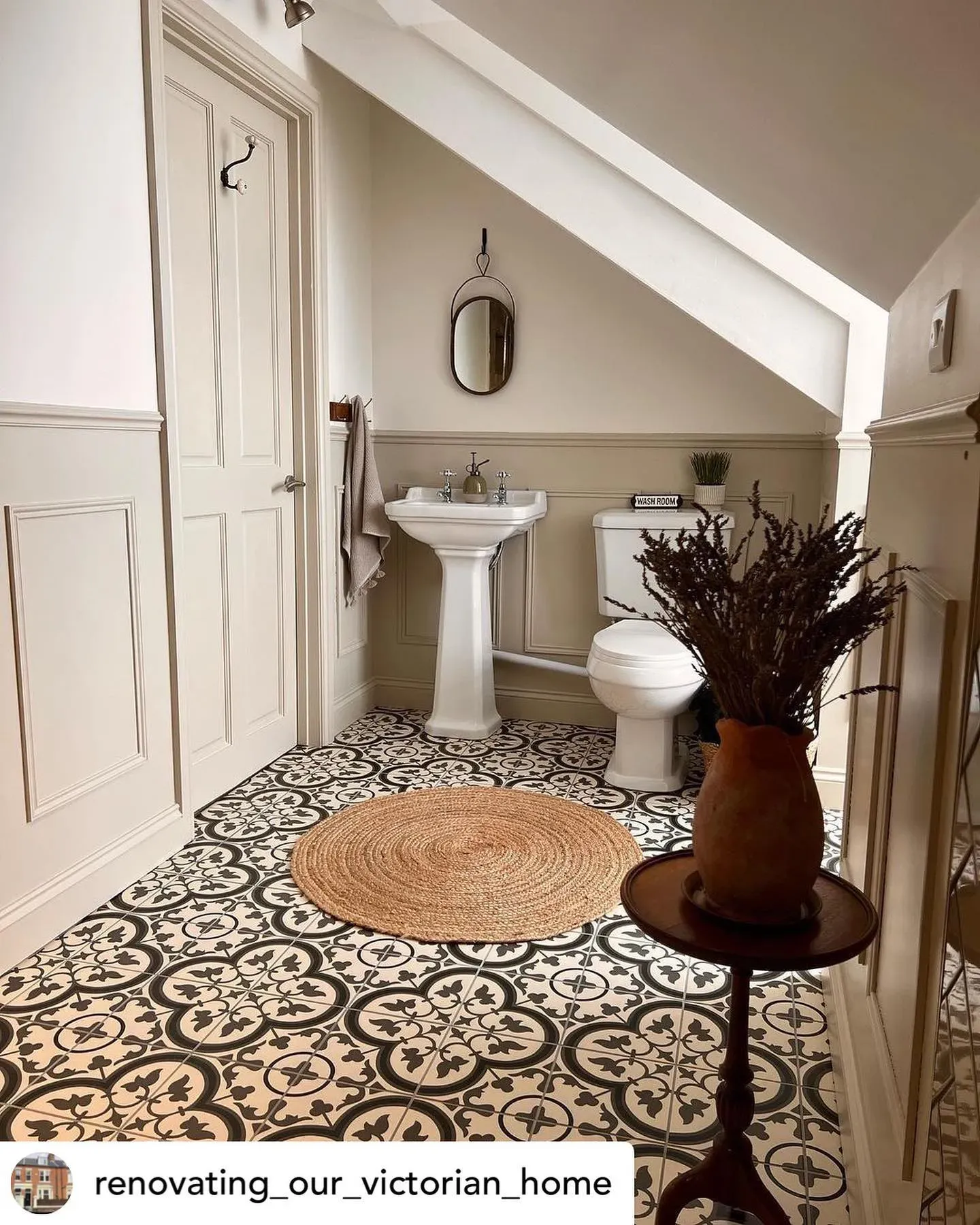 Farrow and Ball Shaded White 201 bathroom