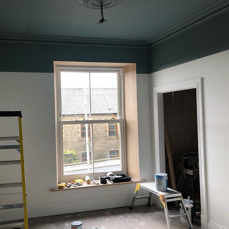 Interior with paint color Little Greene Shirting 129