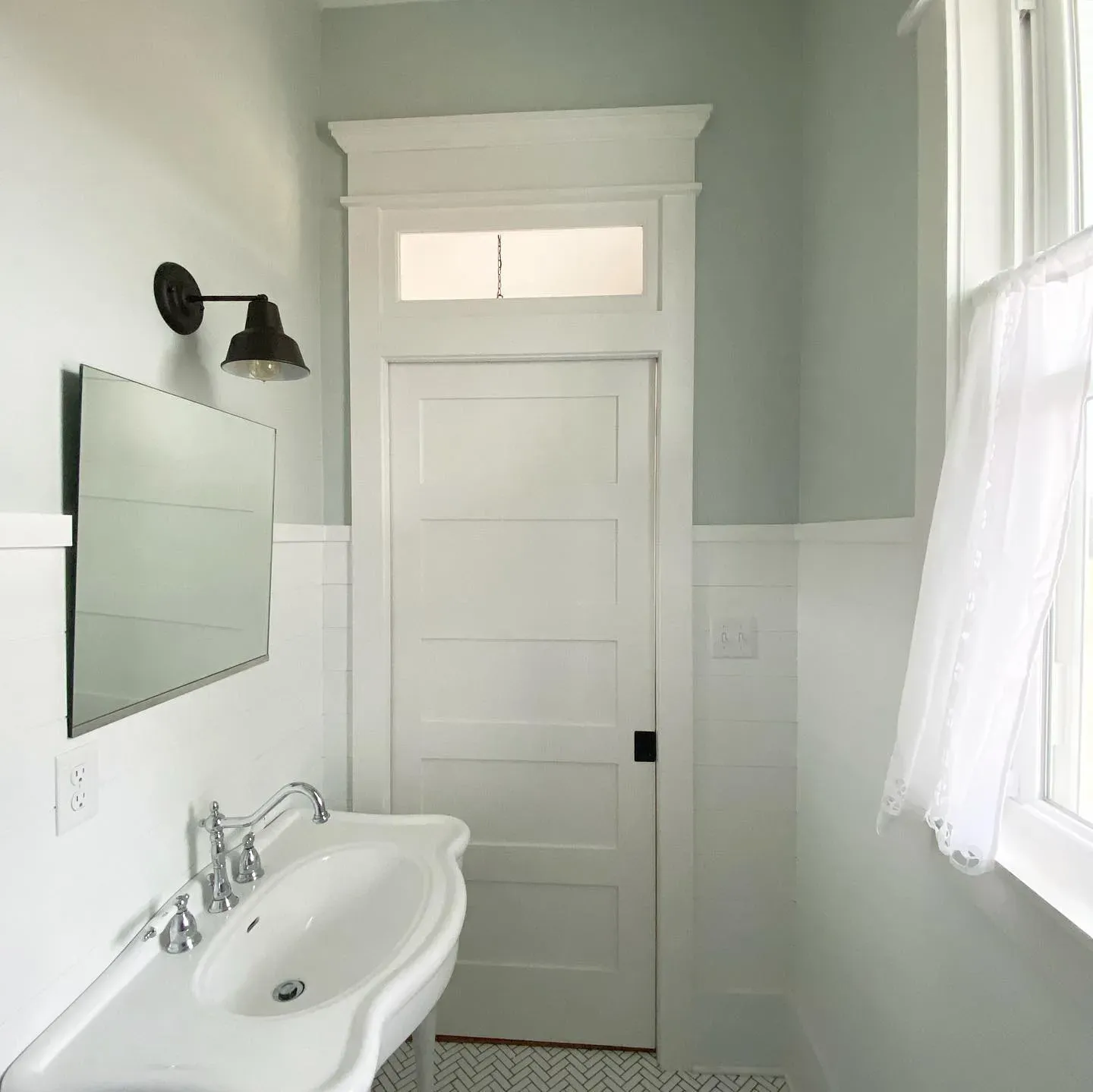 SW Silver Strand cozy bathroom color