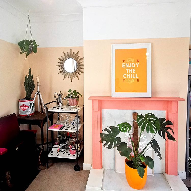 Color block painting with Dulux Soft Peach