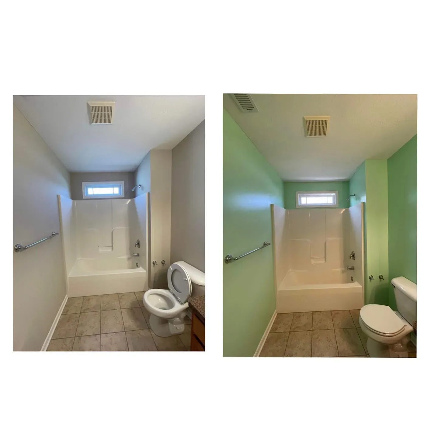 SW Spirited Green bathroom color review