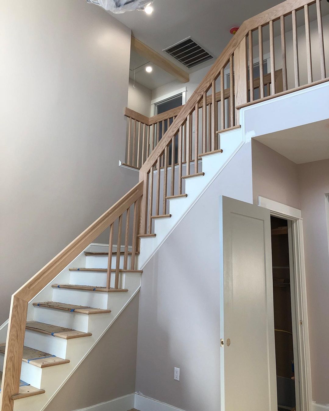 Stairs interior Sherwin Williams Unfussy Beige