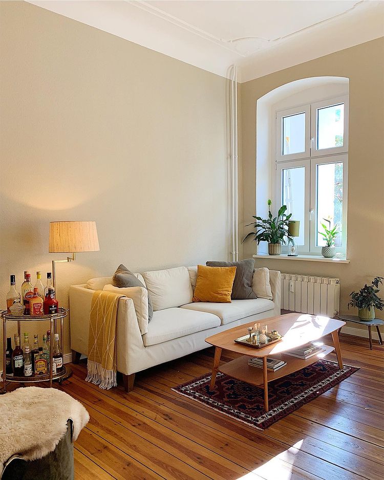 Beige Berlin interior with Farrow and Ball Stony Ground color