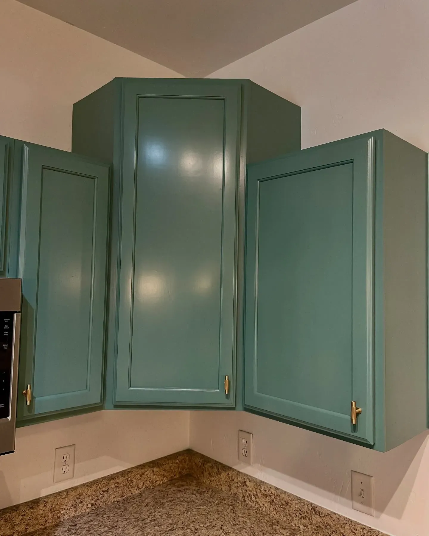 SW Studio Blue Green kitchen cabinets photo
