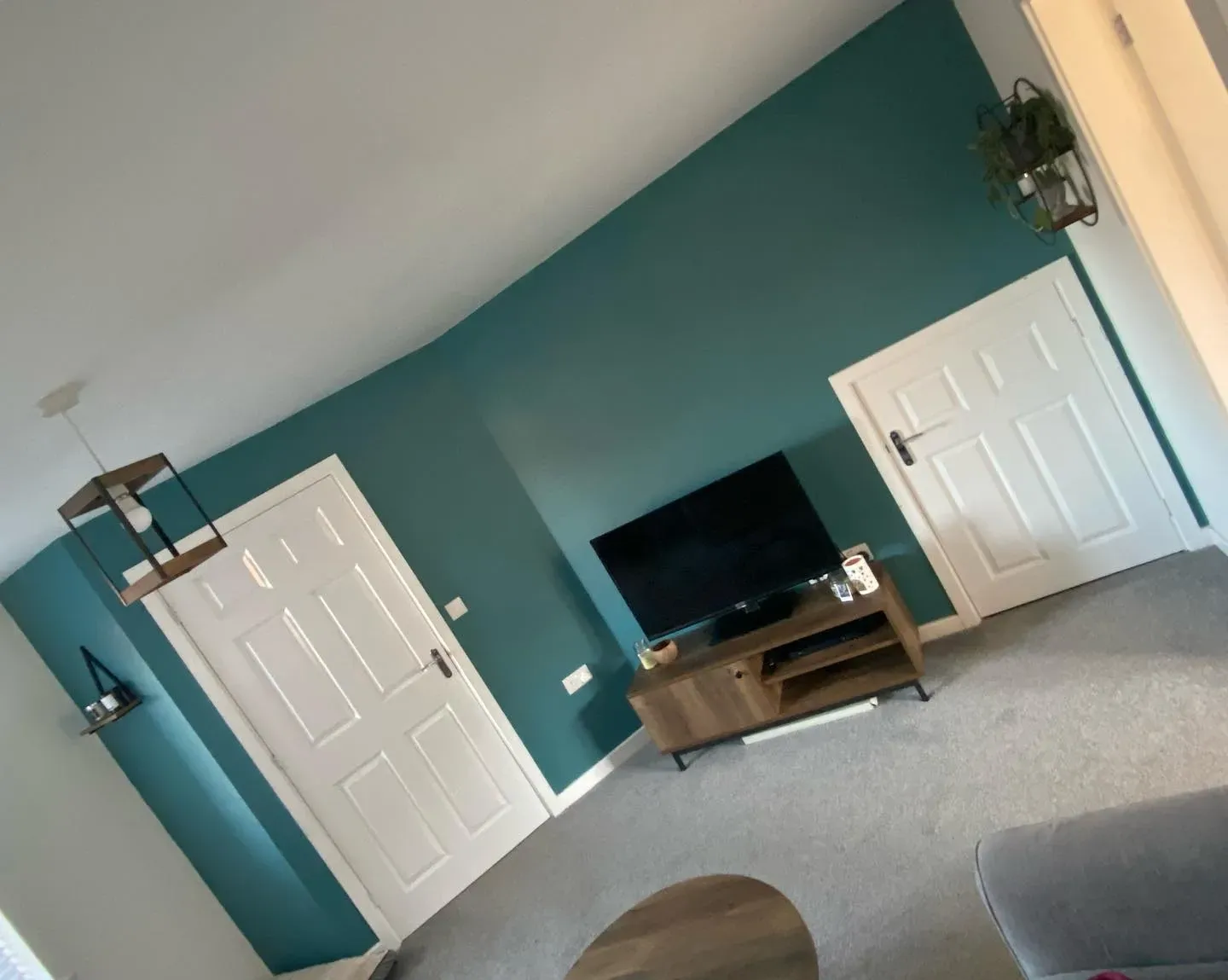 Dulux Teal Voyage living room color