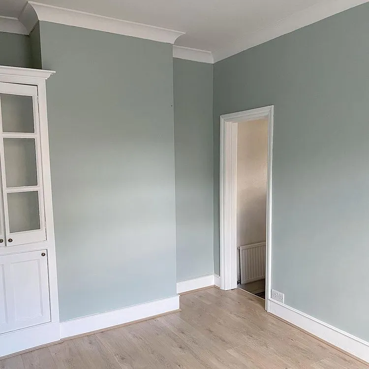 Interior with paint color Dulux Tranquil Dawn 45GY 55/052