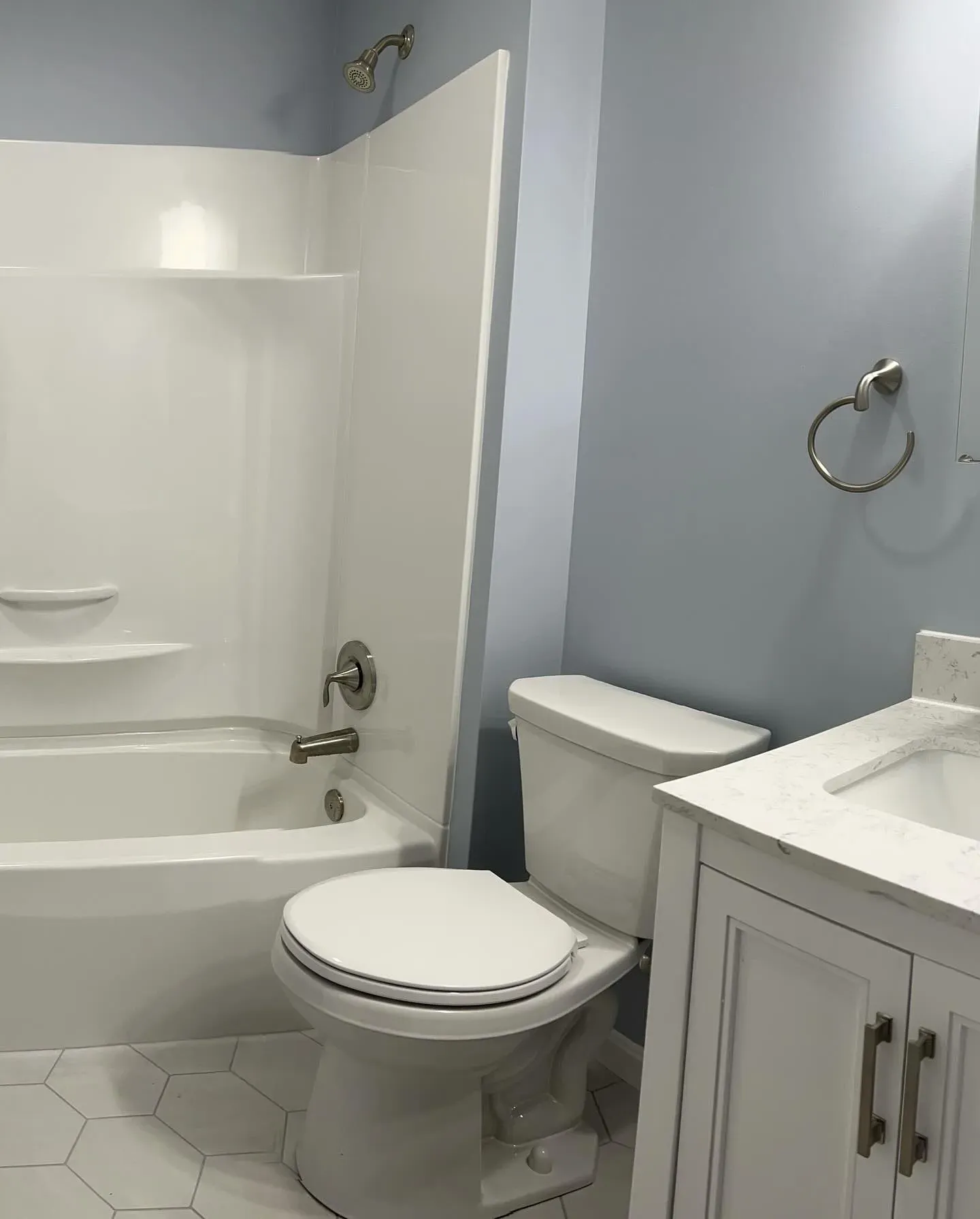 Sherwin Williams Upward bathroom color review