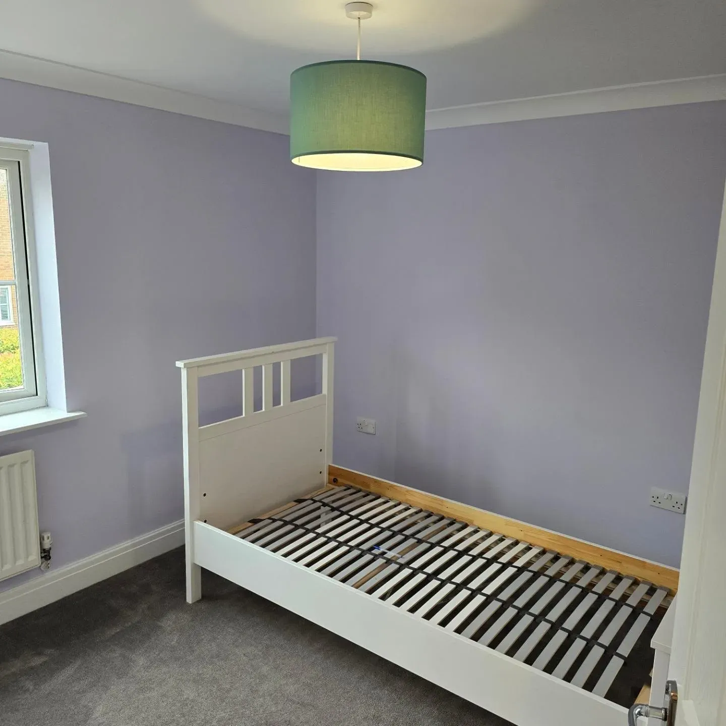 Violet White bedroom makeover