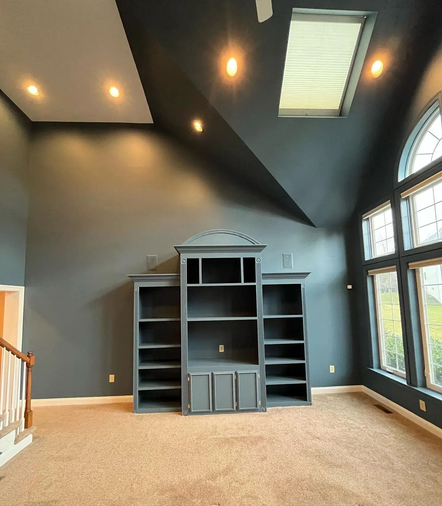 Sherwin Williams Waterloo living room interior