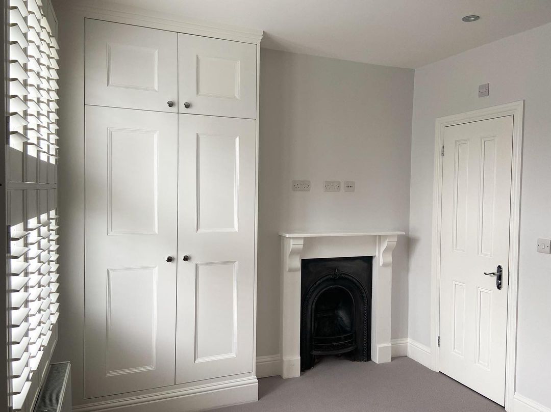 Interior with paint color Little Greene Wood Ash 229