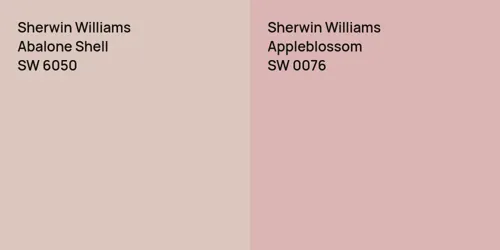 SW 6050 Abalone Shell vs SW 0076 Appleblossom