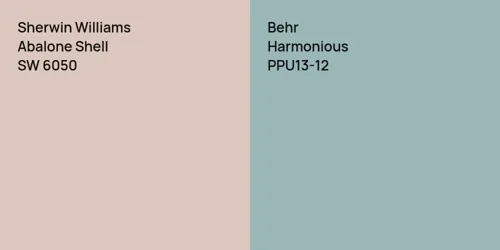 SW 6050 Abalone Shell vs PPU13-12 Harmonious