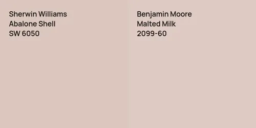 SW 6050 Abalone Shell vs 2099-60 Malted Milk