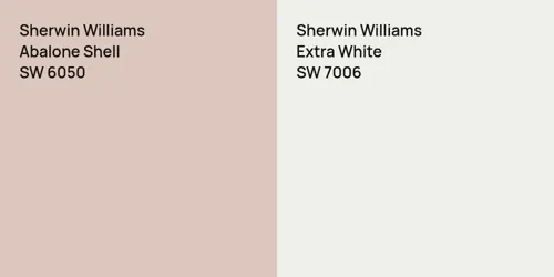 SW 6050 Abalone Shell vs SW 7006 Extra White