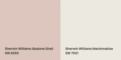 SW 6050 Abalone Shell vs SW 7001 Marshmallow