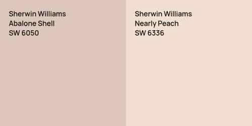 SW 6050 Abalone Shell vs SW 6336 Nearly Peach