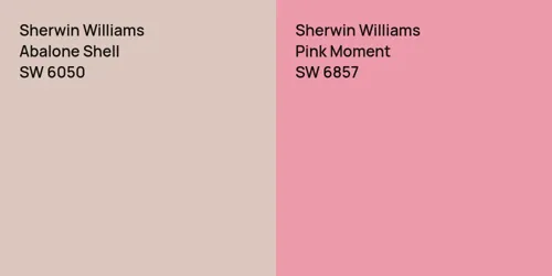 SW 6050 Abalone Shell vs SW 6857 Pink Moment