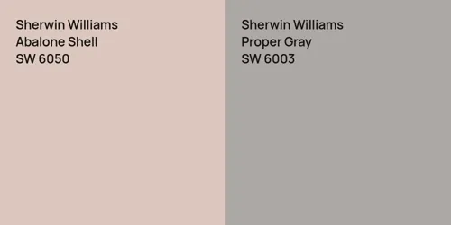 SW 6050 Abalone Shell vs SW 6003 Proper Gray