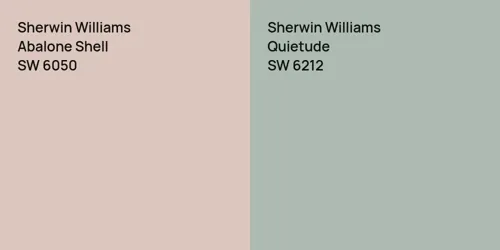 SW 6050 Abalone Shell vs SW 6212 Quietude