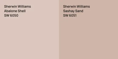 SW 6050 Abalone Shell vs SW 6051 Sashay Sand