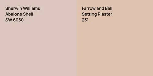 SW 6050 Abalone Shell vs 231 Setting Plaster