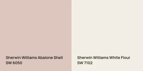 SW 6050 Abalone Shell vs SW 7102 White Flour