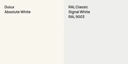 null Absolute White vs RAL 9003 Signal White