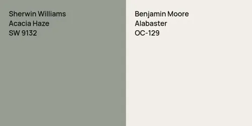 SW 9132 Acacia Haze vs OC-129 Alabaster