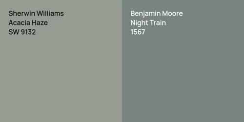 SW 9132 Acacia Haze vs 1567 Night Train