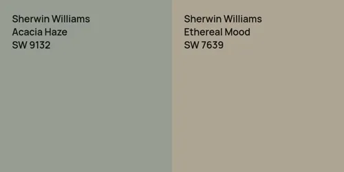 SW 9132 Acacia Haze vs SW 7639 Ethereal Mood