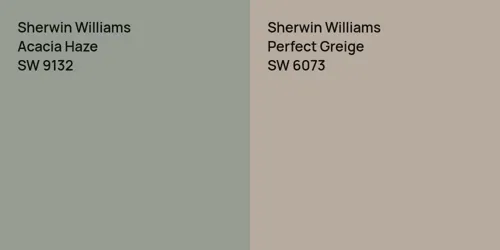 SW 9132 Acacia Haze vs SW 6073 Perfect Greige