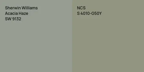 SW 9132 Acacia Haze vs S 4010-G50Y 