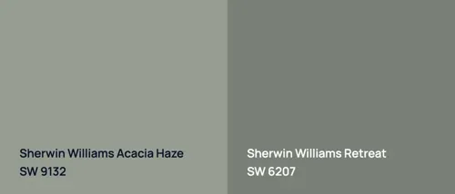 SW 9132 Acacia Haze vs SW 6207 Retreat