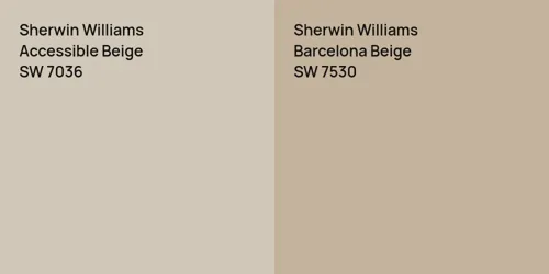 SW 7036 Accessible Beige vs SW 7530 Barcelona Beige