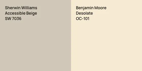 SW 7036 Accessible Beige vs OC-101 Desolate