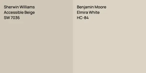 SW 7036 Accessible Beige vs HC-84 Elmira White