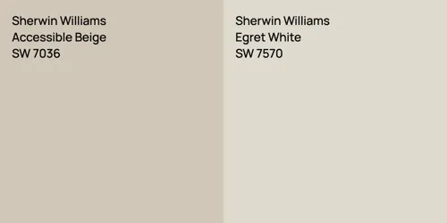 SW 7036 Accessible Beige vs SW 7570 Egret White