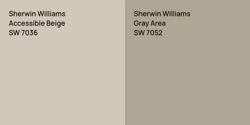 SW 7036 Accessible Beige vs SW 7052 Gray Area