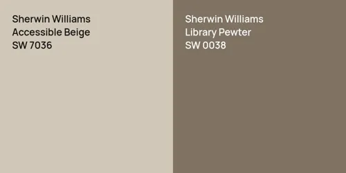 SW 7036 Accessible Beige vs SW 0038 Library Pewter