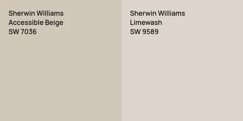 SW 7036 Accessible Beige vs SW 9589 Limewash