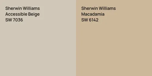 SW 7036 Accessible Beige vs SW 6142 Macadamia