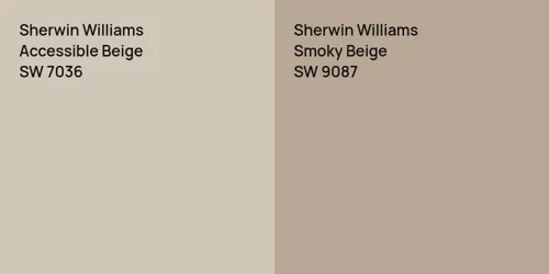 SW 7036 Accessible Beige vs SW 9087 Smoky Beige