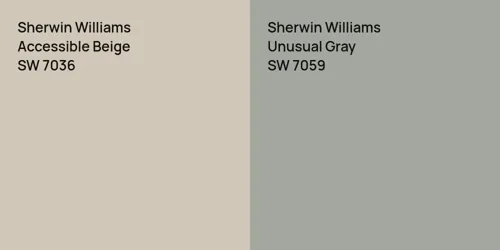 SW 7036 Accessible Beige vs SW 7059 Unusual Gray