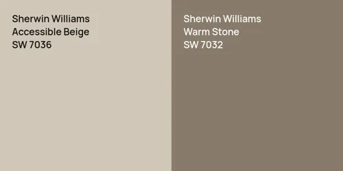 SW 7036 Accessible Beige vs SW 7032 Warm Stone