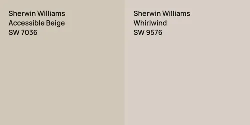 SW 7036 Accessible Beige vs SW 9576 Whirlwind