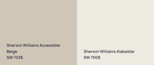 SW 7036 Accessible Beige vs SW 7008 Alabaster