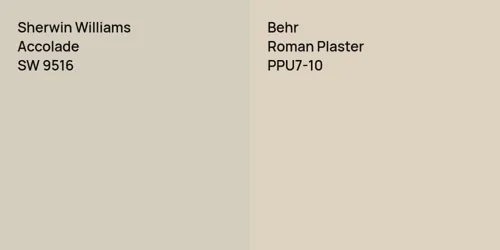 SW 9516 Accolade vs PPU7-10 Roman Plaster