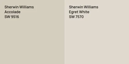 SW 9516 Accolade vs SW 7570 Egret White