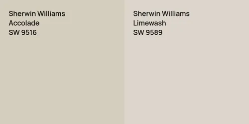 SW 9516 Accolade vs SW 9589 Limewash