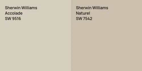 SW 9516 Accolade vs SW 7542 Naturel